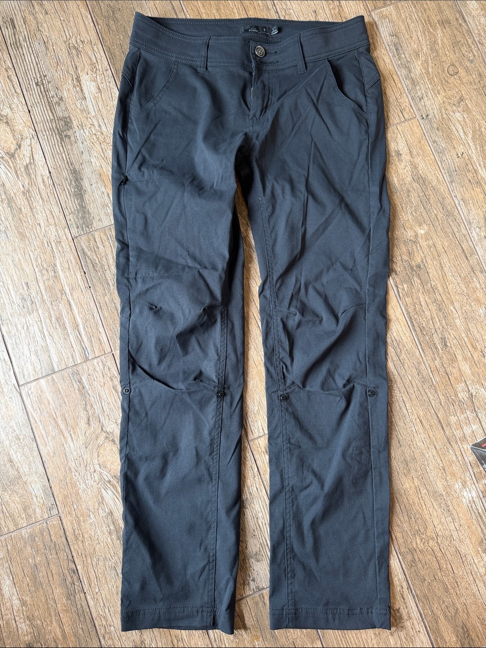 PrAna Halle Pant Black Stretch Low Rise Bootcut Women 6 Water Repellet